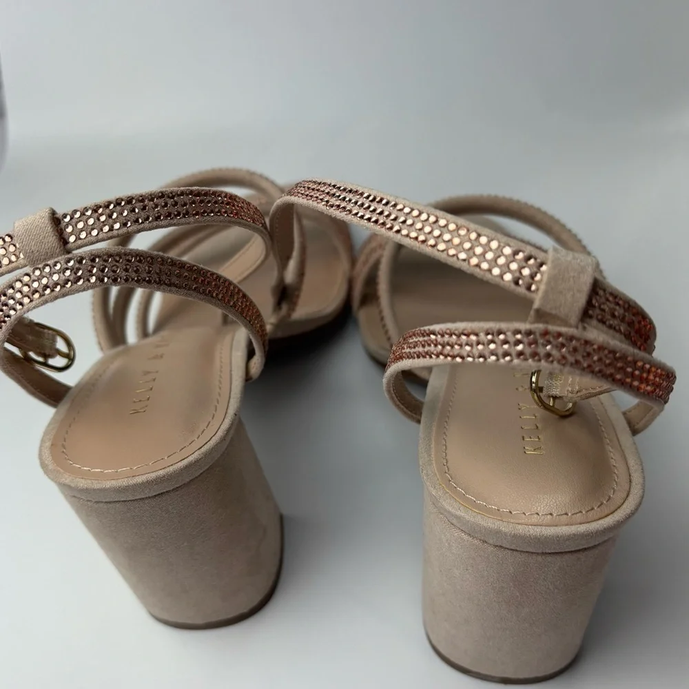 Kelly & Katie blush/nude rhinestone heels 7.5